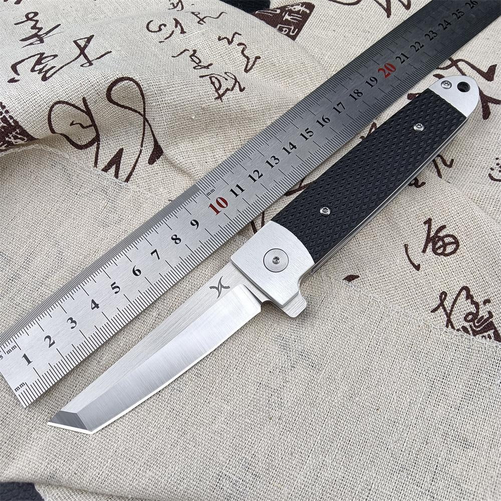 Newest Style HUA AO 26T Tactical Assisted Flipper Knife 3.5-inch Flip Blade Nylon Fiber Handle Hunting Knife Sharp Outdoor Campers Survivalists CuttingTools