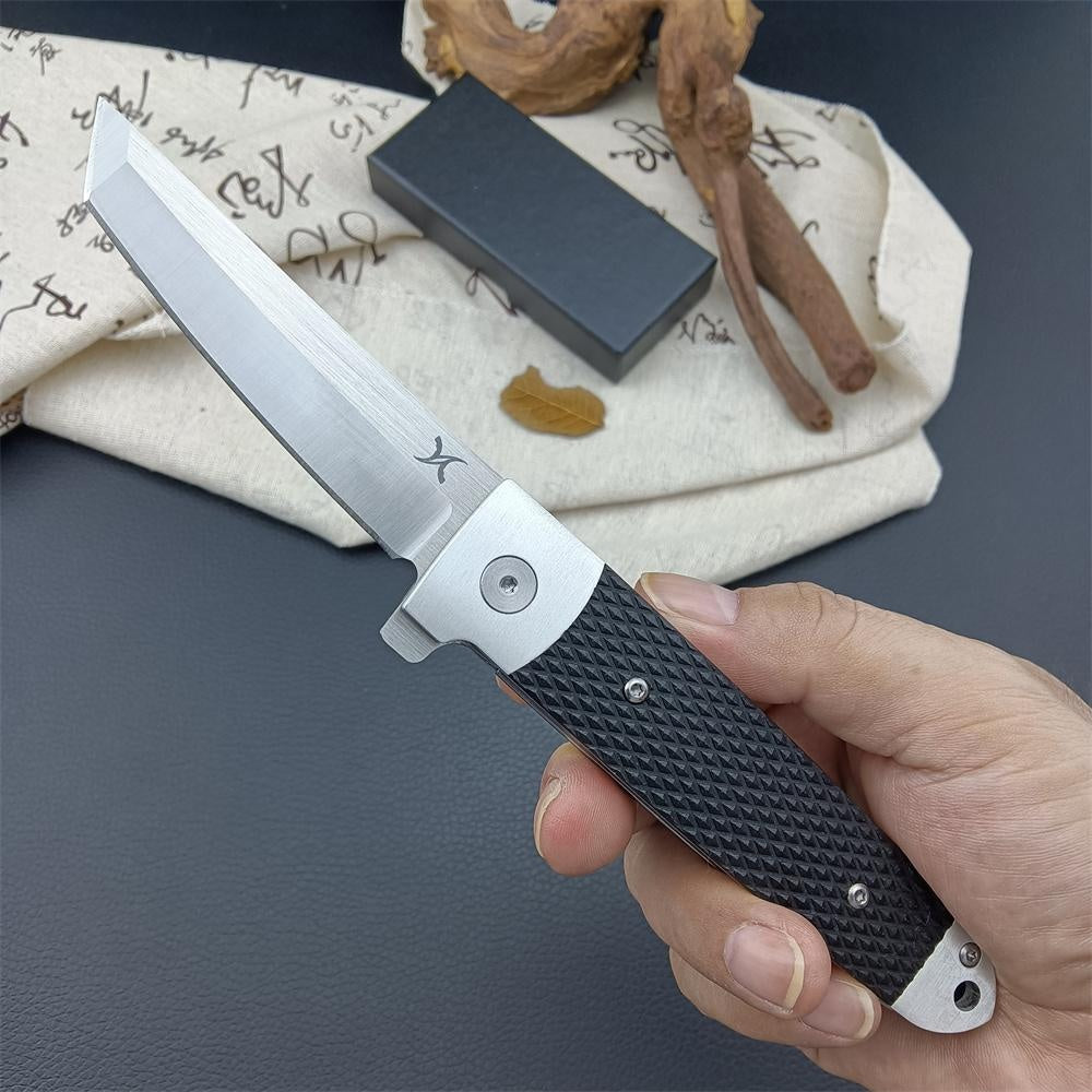 Newest Style HUA AO 26T Tactical Assisted Flipper Knife 3.5-inch Flip Blade Nylon Fiber Handle Hunting Knife Sharp Outdoor Campers Survivalists CuttingTools