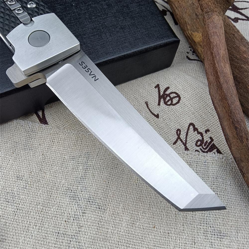 Newest Style HUA AO 26T Tactical Assisted Flipper Knife 3.5-inch Flip Blade Nylon Fiber Handle Hunting Knife Sharp Outdoor Campers Survivalists CuttingTools