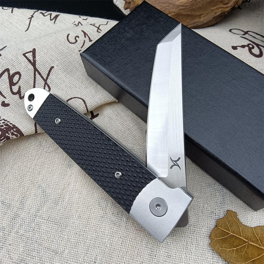 Newest Style HUA AO 26T Tactical Assisted Flipper Knife 3.5-inch Flip Blade Nylon Fiber Handle Hunting Knife Sharp Outdoor Campers Survivalists CuttingTools