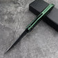 HUAAO AUTO Folding Knife 3.75" CPM-154 Black Blade, Aluminum Handle