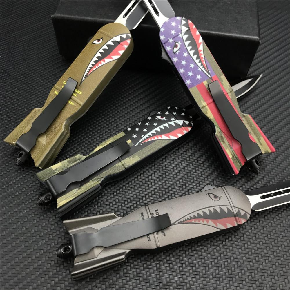 High Quality AUTO Knife 440C Blade Zinc Alloy Handle Quick Open Spring Assisted Tactical OTF Knife Switchblade Outdoor Survival Knife