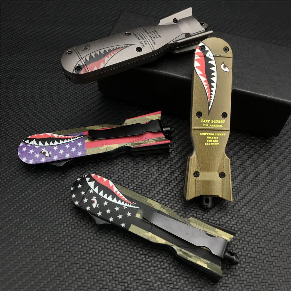 High Quality AUTO Knife 440C Blade Zinc Alloy Handle Quick Open Spring Assisted Tactical OTF Knife Switchblade Outdoor Survival Knife