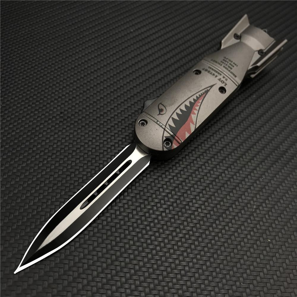 High Quality AUTO Knife 440C Blade Zinc Alloy Handle Quick Open Spring Assisted Tactical OTF Knife Switchblade Outdoor Survival Knife