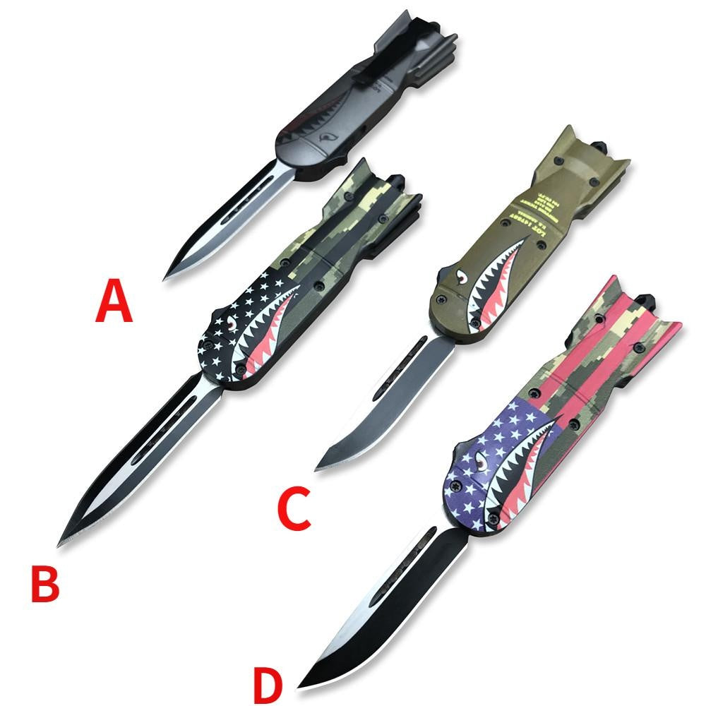 High Quality AUTO Knife 440C Blade Zinc Alloy Handle Quick Open Spring Assisted Tactical OTF Knife Switchblade Outdoor Survival Knife