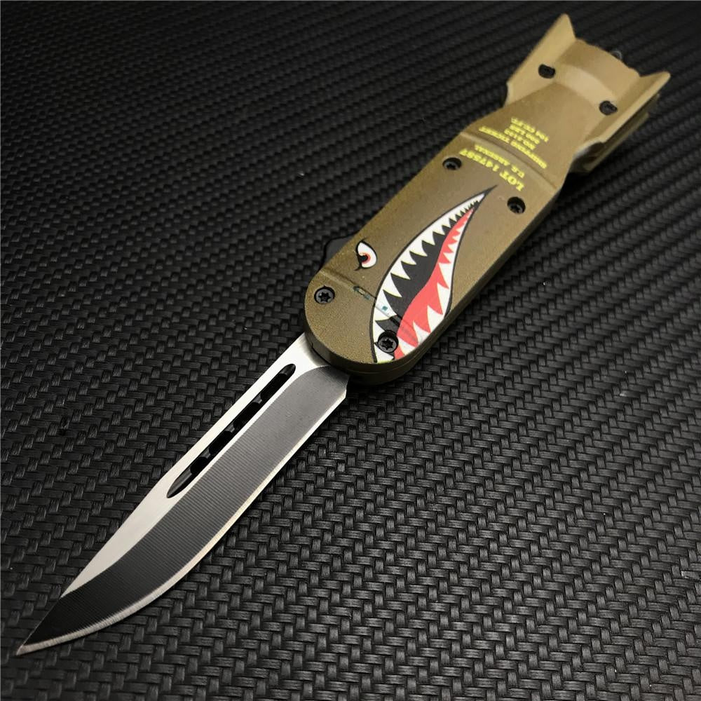 High Quality AUTO Knife 440C Blade Zinc Alloy Handle Quick Open Spring Assisted Tactical OTF Knife Switchblade Outdoor Survival Knife