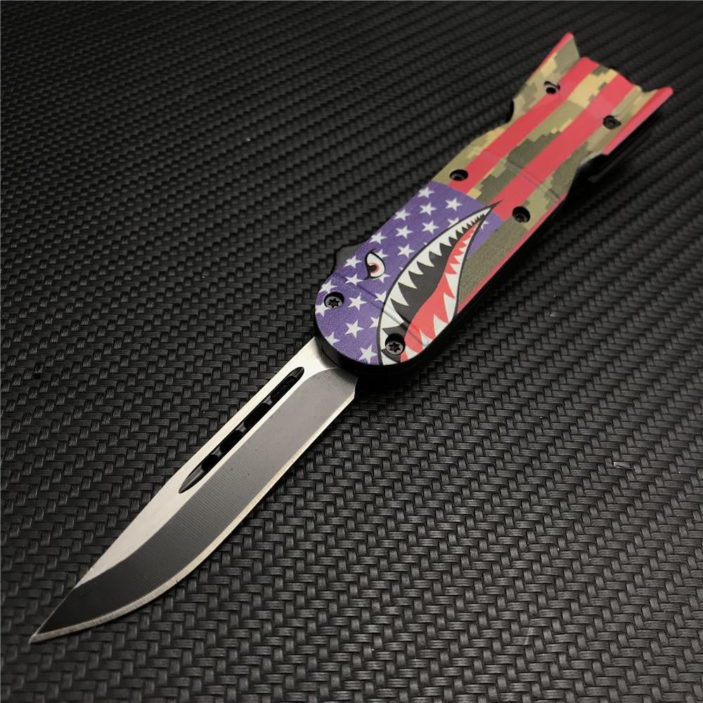 High Quality AUTO Knife 440C Blade Zinc Alloy Handle Quick Open Spring Assisted Tactical OTF Knife Switchblade Outdoor Survival Knife