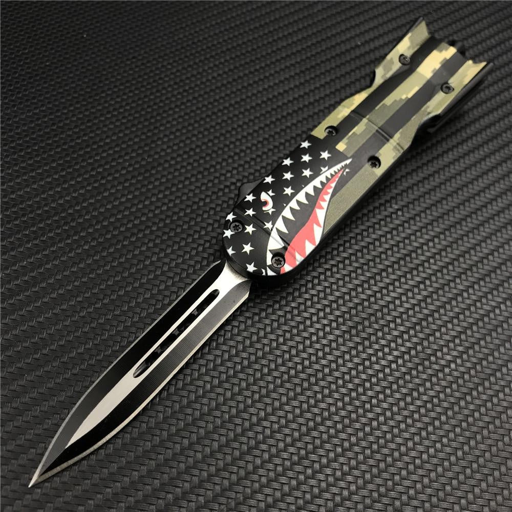 High Quality AUTO Knife 440C Blade Zinc Alloy Handle Quick Open Spring Assisted Tactical OTF Knife Switchblade Outdoor Survival Knife