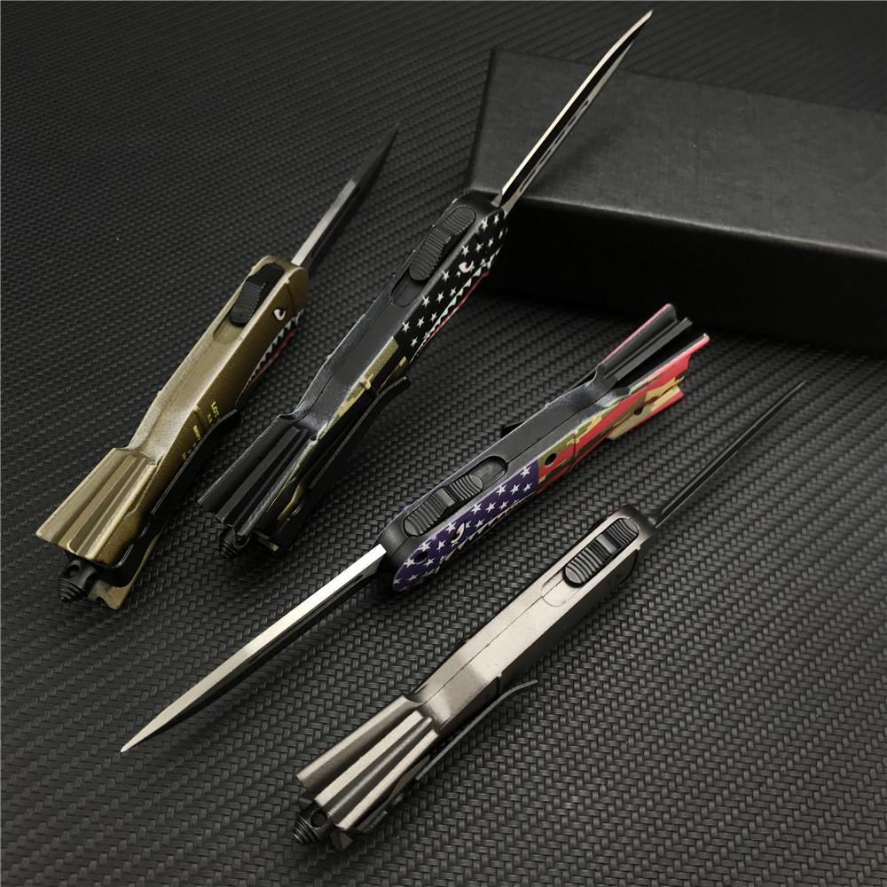 High Quality AUTO Knife 440C Blade Zinc Alloy Handle Quick Open Spring Assisted Tactical OTF Knife Switchblade Outdoor Survival Knife