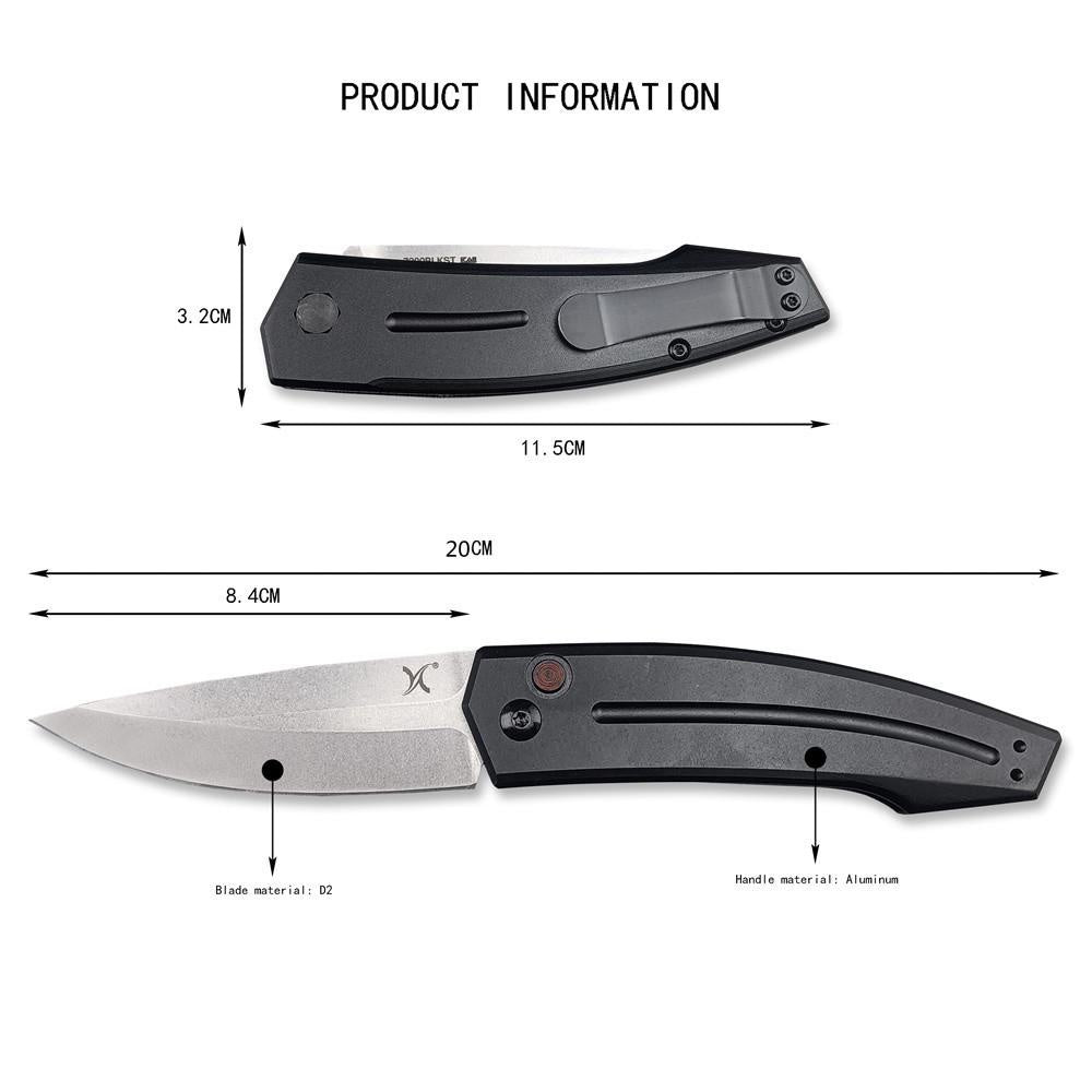 Huaao Launch 2 Auto Knife Switchblade knife AUTOMATIC 3.25 Anodized Aluminum Handle pocket knife otf Outdoor Camping survival tools