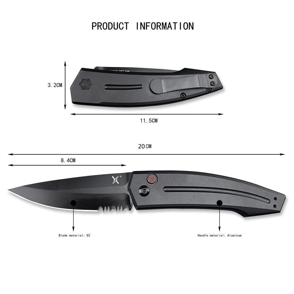 Huaao Launch 2 Auto Knife Switchblade knife AUTOMATIC 3.25 Anodized Aluminum Handle pocket knife otf Outdoor Camping survival tools