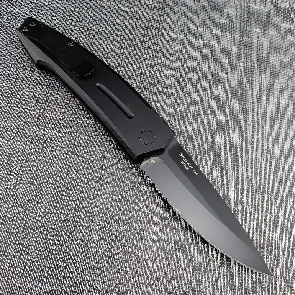 Huaao Launch 2 Auto Knife Switchblade knife AUTOMATIC 3.25 Anodized Aluminum Handle pocket knife otf Outdoor Camping survival tools