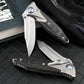 M390 Steel Folding Pocket Knife TC4 Titanium Carbon Fiber Handle Thumb Stud Sub-Frame Lock EDC Folder