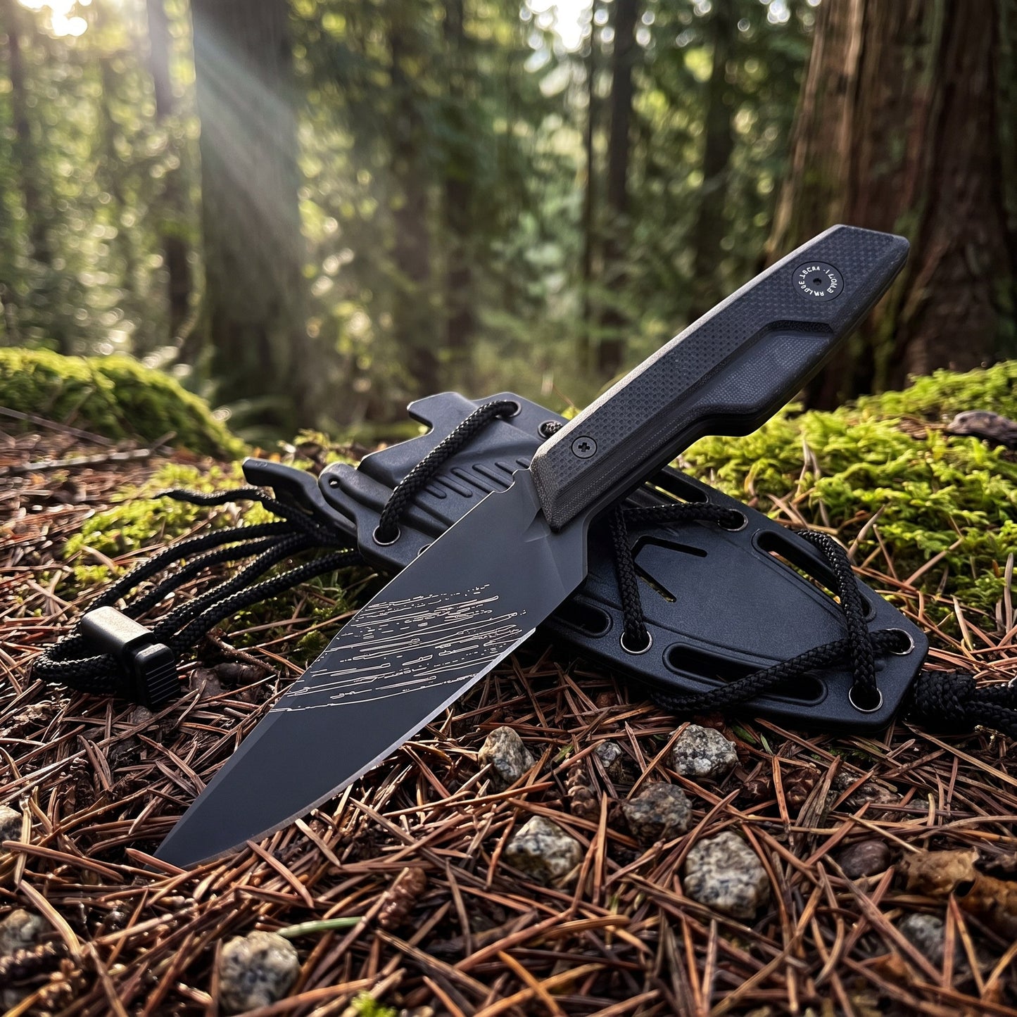 Full Tang N690 Steel Fixed Blade Outdoor Knife with G10 Handle and Protective Sheath