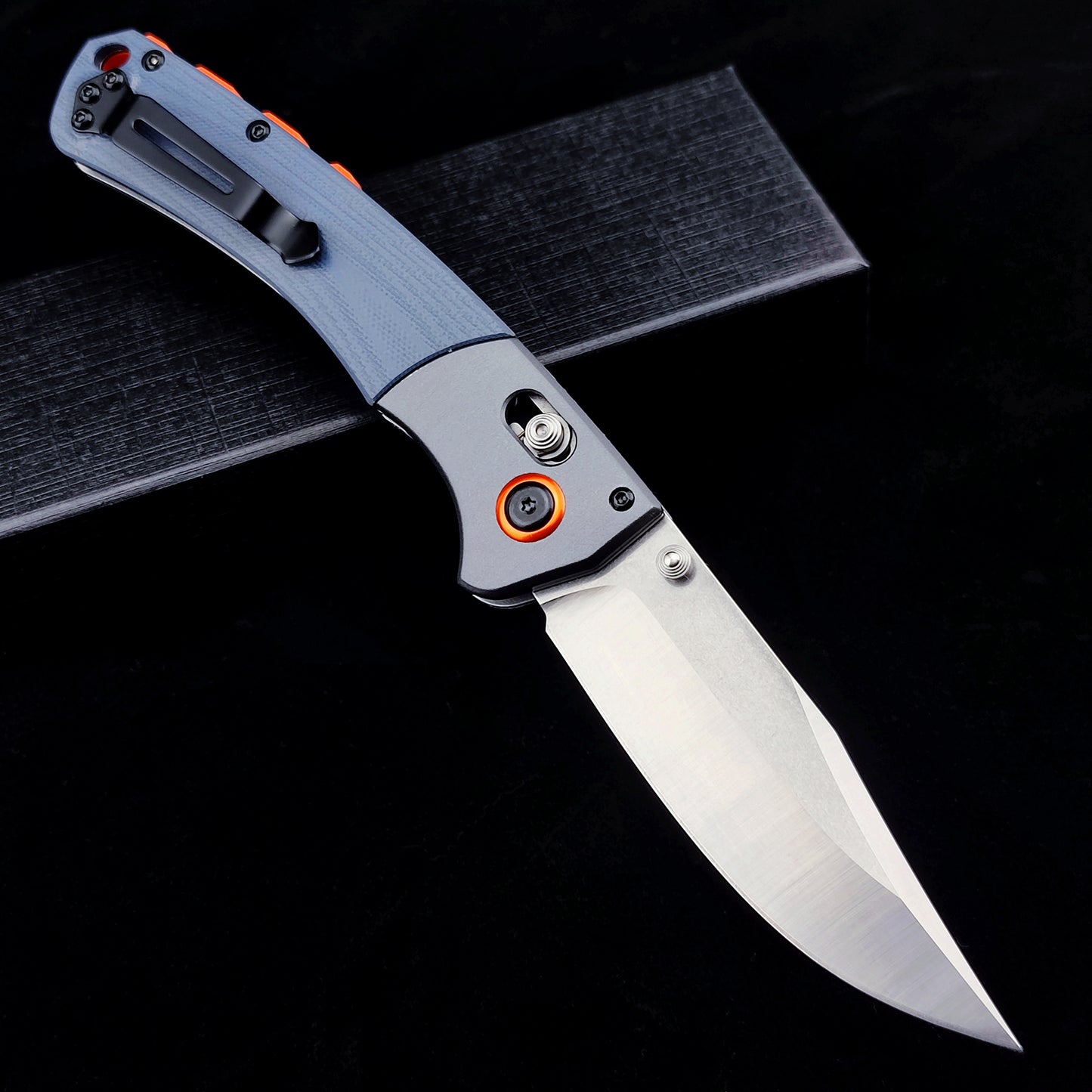 15080 EDC Pocket Knife for Men, D2 Blade, Satin Finish  Thumb Stud Manual Open Camping Folding Knife for Outdoor Fishing