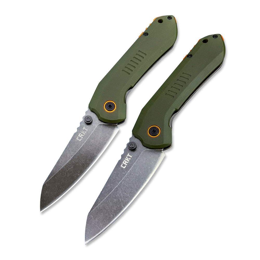 Outdoor Tactical CRKT 6280 Pocket Folding Knife 8Cr13MoV Blade 420 Steel + Carbon Fiber Handle/G10 Green Handle Hunting Defense Rescue Tool EDC