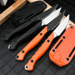 Compact Full Tang Fixed Blade EDC Knife with 8Cr13MoV Steel Blade, Ergonomic Nylon Handle & Molded Sheath for Outdoor Camping