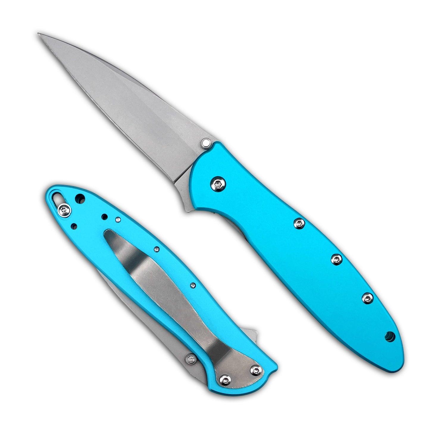 1660 Folding Pocket Knife 2.87" 8Cr13MoV Blade Flipper Opening Liner Lock Everyday Carry Utility Knife