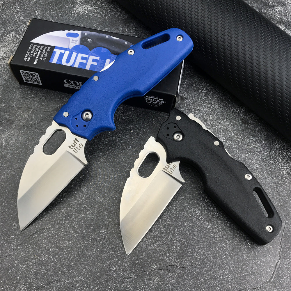 2024 Cold Steel 20LT Tuff Lite Back Lock Folding Knife 2.5" 440C Blade Nylon Glass Handle with Pocket Clip Portable Mini Outdoor Defense Pocket Tool