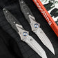M390 Steel Folding Pocket Knife TC4 Titanium Carbon Fiber Handle Thumb Stud Sub-Frame Lock EDC Folder