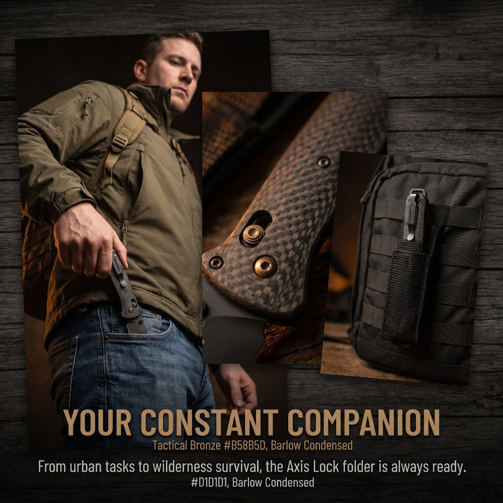 537 Bailout Ultra-Lightweight Carbon Fiber Tactical Folding Knife, D2 Premium Steel Japanese Tanto Pocket Knife with Axis Lock Mechanism, Outdoor EDC Survival Tool