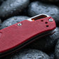 535-9 Folding Pocket Knife with D2 Steel Drop-Point Blade and Red G10 Handle