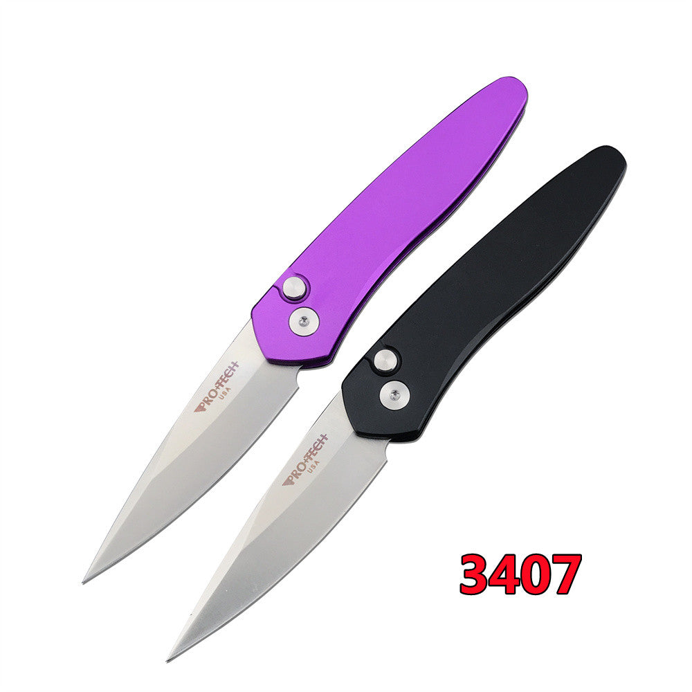 Pro-Tech 3407 Automatic Folding Knife 2.75 Inch CPM-S35VN High Quality Steel Forging of The Blade T6 Aeronautical Aluminum Handle EDC Automatic Pocket Knives