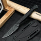 Compact Full Tang Fixed Blade EDC Knife with 8Cr13MoV Steel Blade, Ergonomic Nylon Handle & Molded Sheath for Outdoor Camping