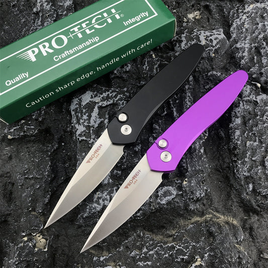 Pro-Tech 3407 Automatic Folding Knife 2.75 Inch CPM-S35VN High Quality Steel Forging of The Blade T6 Aeronautical Aluminum Handle EDC Automatic Pocket Knives