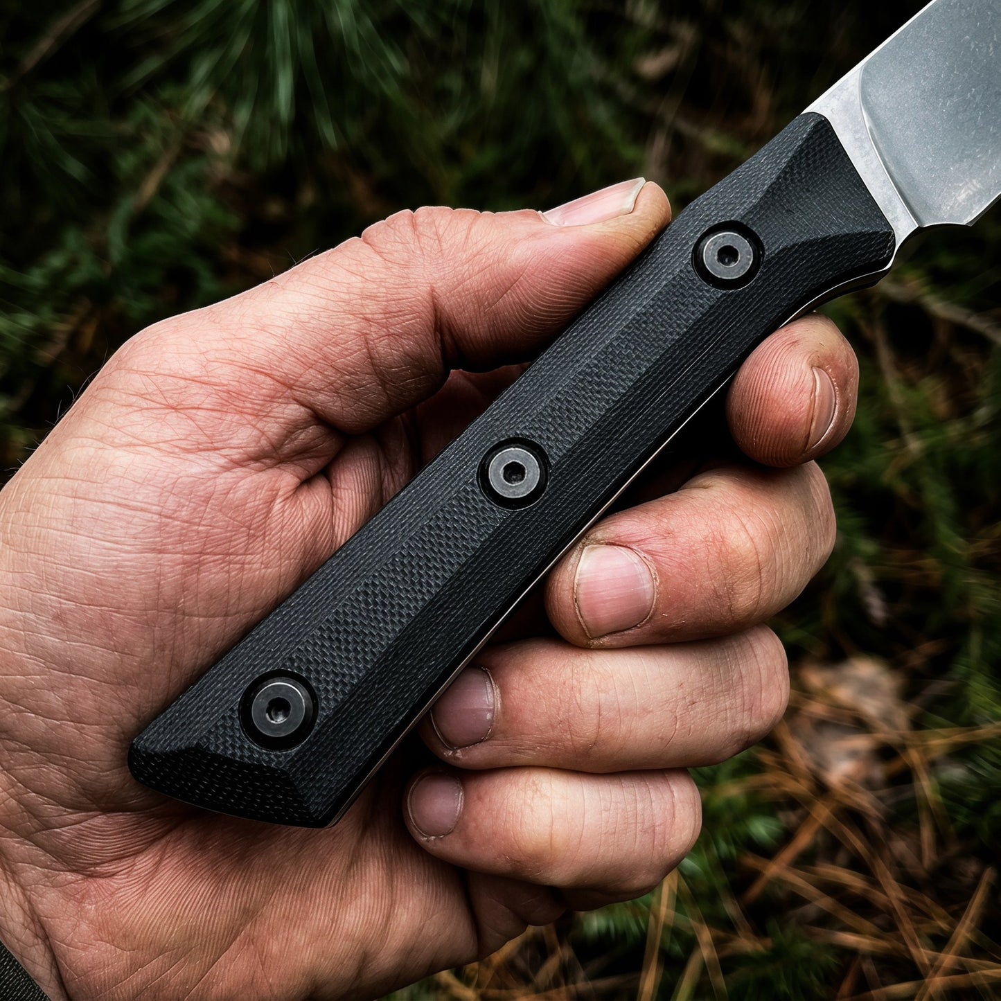 3500-10BK Fixed Blade Paring Knife with G10 Handle Black Coated 8Cr13MoV Stainless Steel Utility Fruit Knife Sheath Included