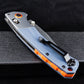 15080 EDC Pocket Knife for Men, D2 Blade, Satin Finish  Thumb Stud Manual Open Camping Folding Knife for Outdoor Fishing