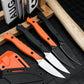 Compact Full Tang Fixed Blade EDC Knife with 8Cr13MoV Steel Blade, Ergonomic Nylon Handle & Molded Sheath for Outdoor Camping