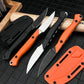 Compact Full Tang Fixed Blade EDC Knife with 8Cr13MoV Steel Blade, Ergonomic Nylon Handle & Molded Sheath for Outdoor Camping