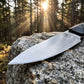 3500-10BK Fixed Blade Paring Knife with G10 Handle Black Coated 8Cr13MoV Stainless Steel Utility Fruit Knife Sheath Included