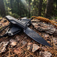 Full Tang N690 Steel Fixed Blade Outdoor Knife with G10 Handle and Protective Sheath