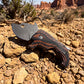 Damascus Steel Folding EDC Pocket Knife Dual Color G10 Handle Thumb Hole Stubby Utility Knife