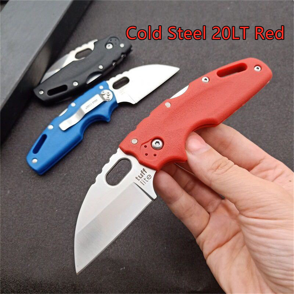 2024 Cold Steel 20LT Tuff Lite Back Lock Folding Knife 2.5" 440C Blade Nylon Glass Handle with Pocket Clip Portable Mini Outdoor Defense Pocket Tool