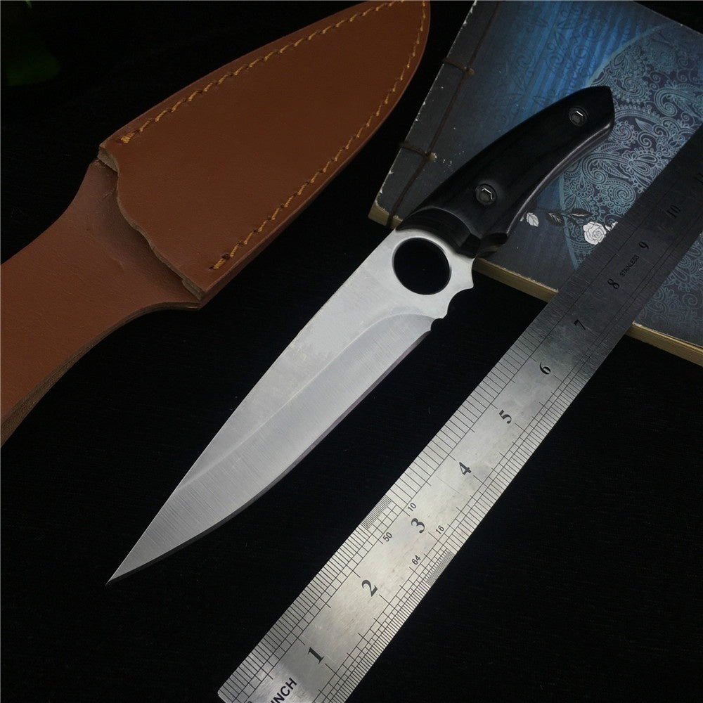 HOT! Tactical Knife Army Fixed Blade Hunting Wood Handle TANTO Military Dagger Combat Self Defense Knifes Camping High Quality