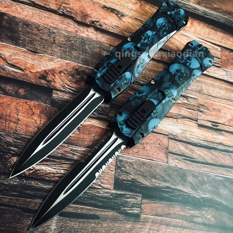 BENCHMADE POCKET OTF Double Action Flick Tactical Spring Assisted Open Point Out The Front Blade OUTDOOR SURVIVAL CAMPING FISHING