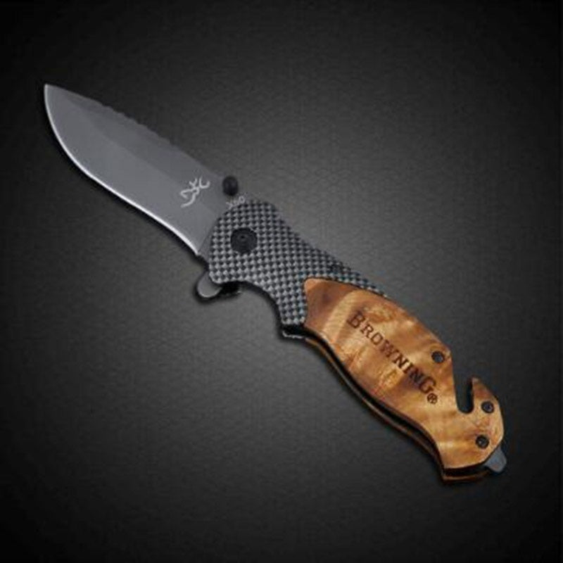 Browning 440C Stainless Steel Blade Titanium Coating Outdoor EDC Tactical Folding Pocket Knife