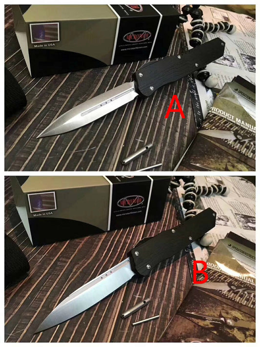 Microtech Safety Cutting Knives OTF EDC Spring Assisted Knife  Fixed Blades Double Edge Survival Knifes Camping Hunting Fishing Knifes