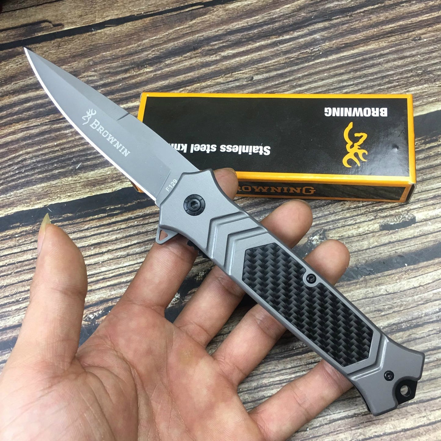 Browning All steel +G10 outdoor knife folding knife  5CR13MOV blade camping hunting knife EDC tool