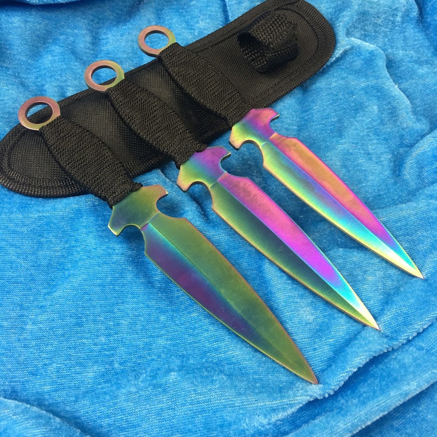 Field survival tool dart fixed blade straight knife diving tool high hardness multifunctional outdoor color titanium