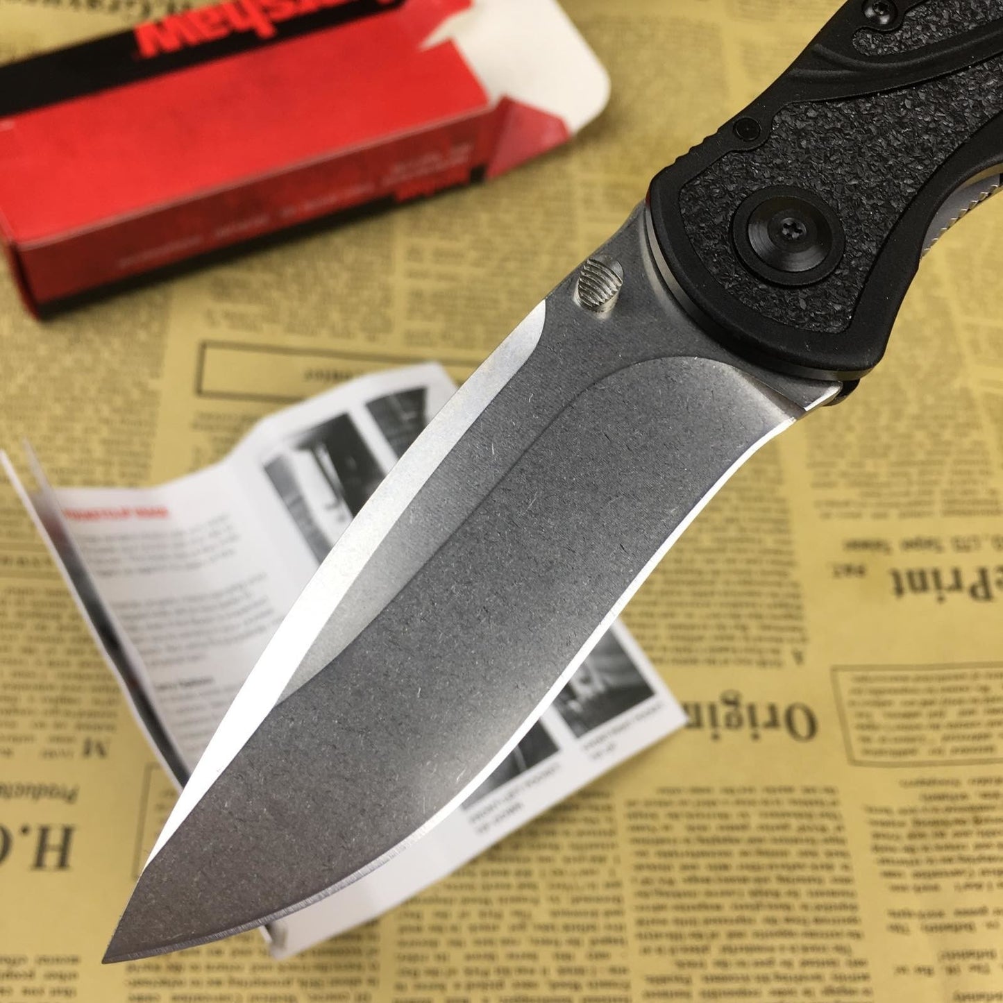 KERSHAW High quality spring assisted open S30V tactical rescue camping folding knife rescue tool aluminum anodized treatment