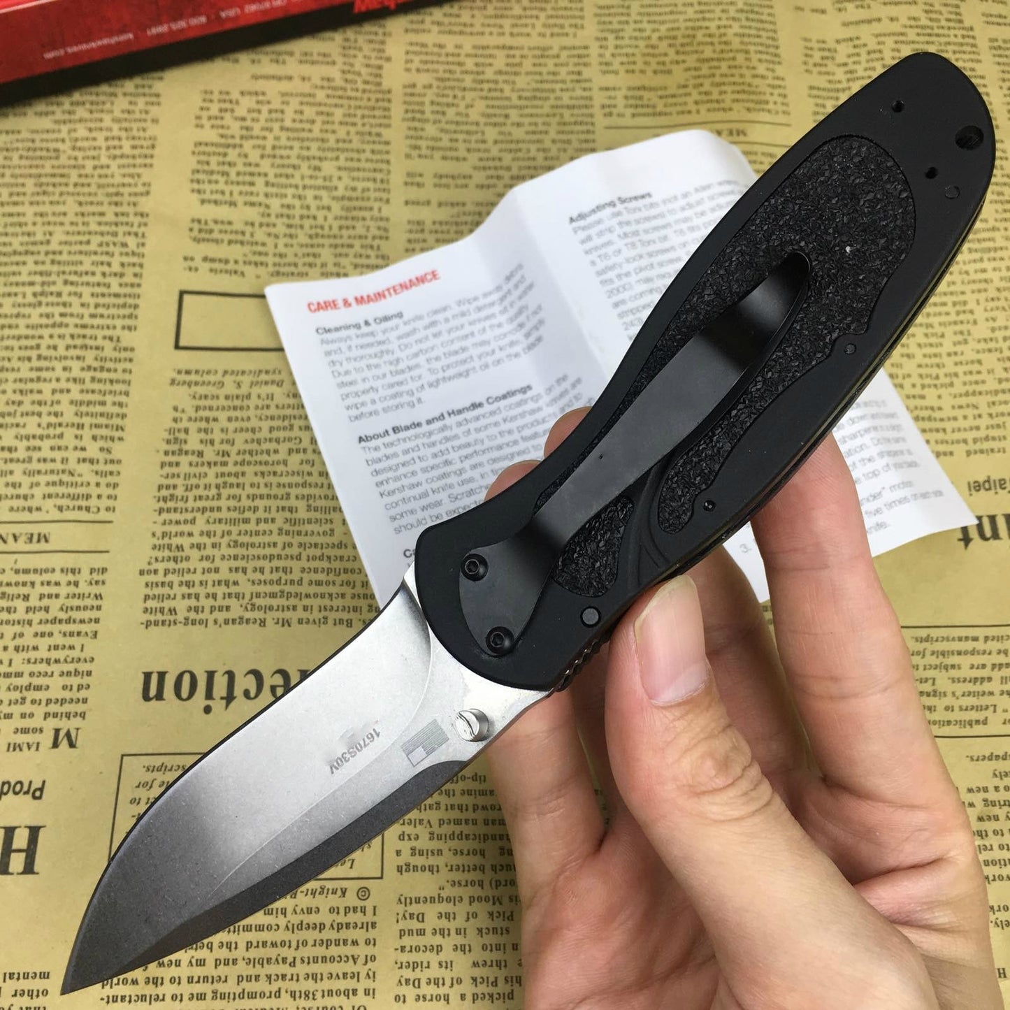 KERSHAW High quality spring assisted open S30V tactical rescue camping folding knife rescue tool aluminum anodized treatment