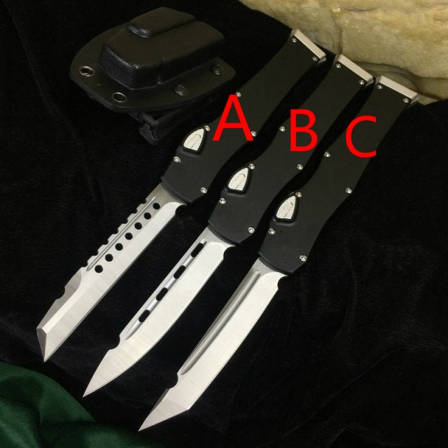 Microtech Safety cutter OTF EDC straight spring assisted cutter fixed single blade & double blade survival knife camping hunting fishing knife