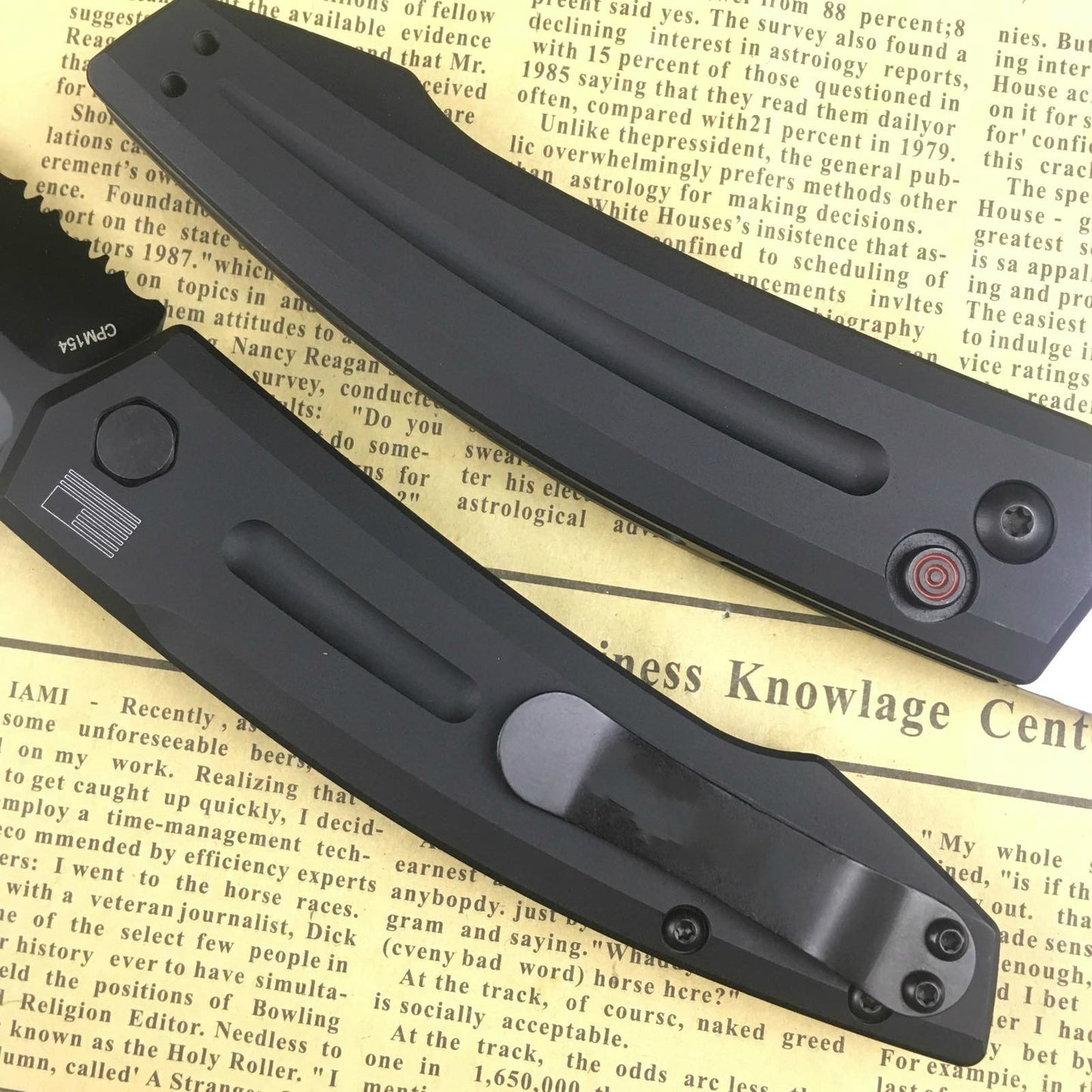 KERSHAW Black and silver blade D2 steel folding pocket knife hardness :58-60HRC tactical survival knife, camping knife, camping rescue tool