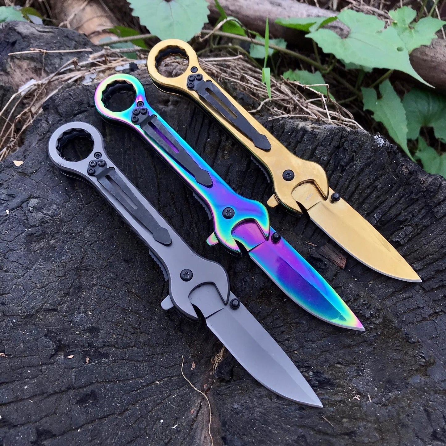"Wrench knife" EDC folding knife daily use quality multi-blade knife blade blade thumb assist in three color selection"