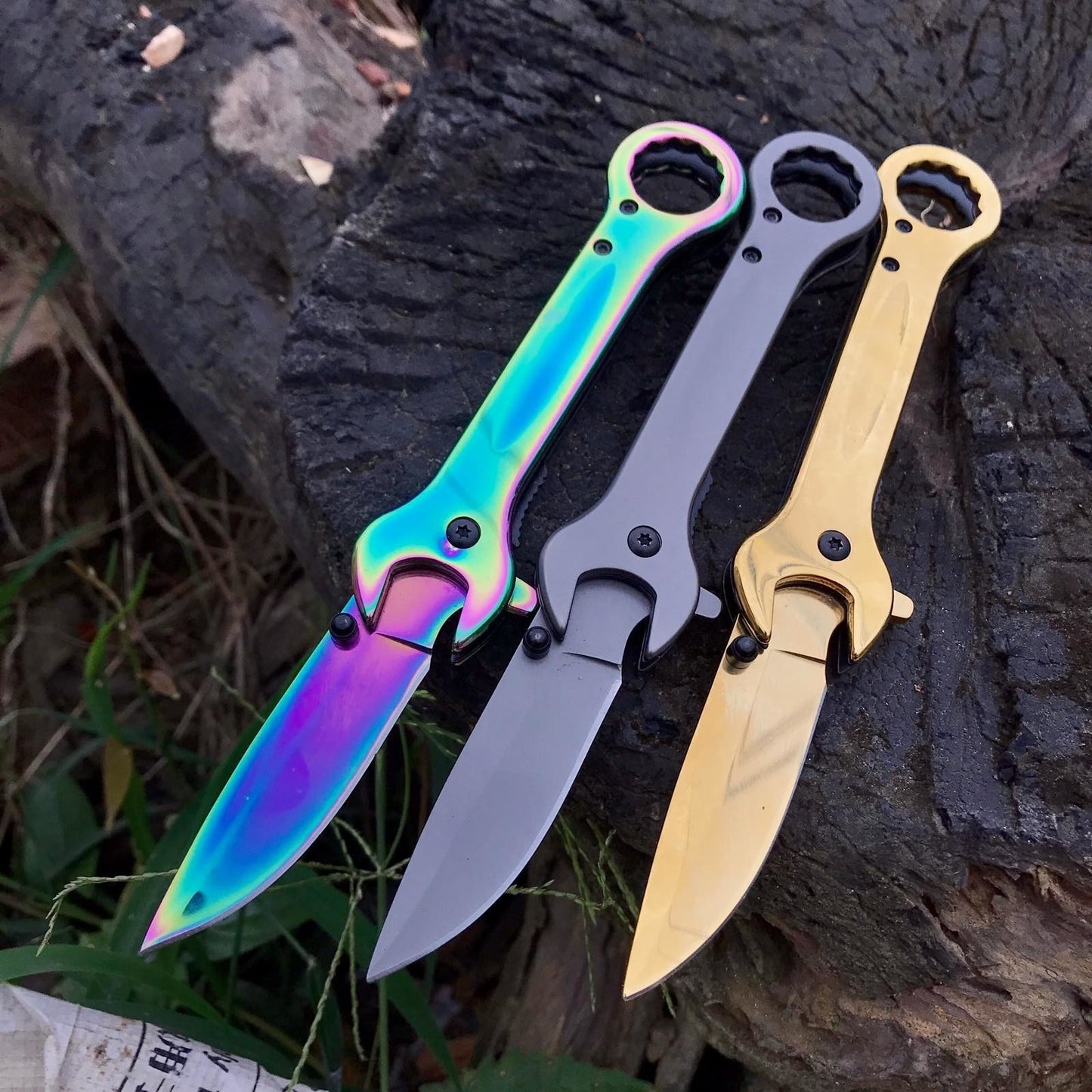 "Wrench knife" EDC folding knife daily use quality multi-blade knife blade blade thumb assist in three color selection"