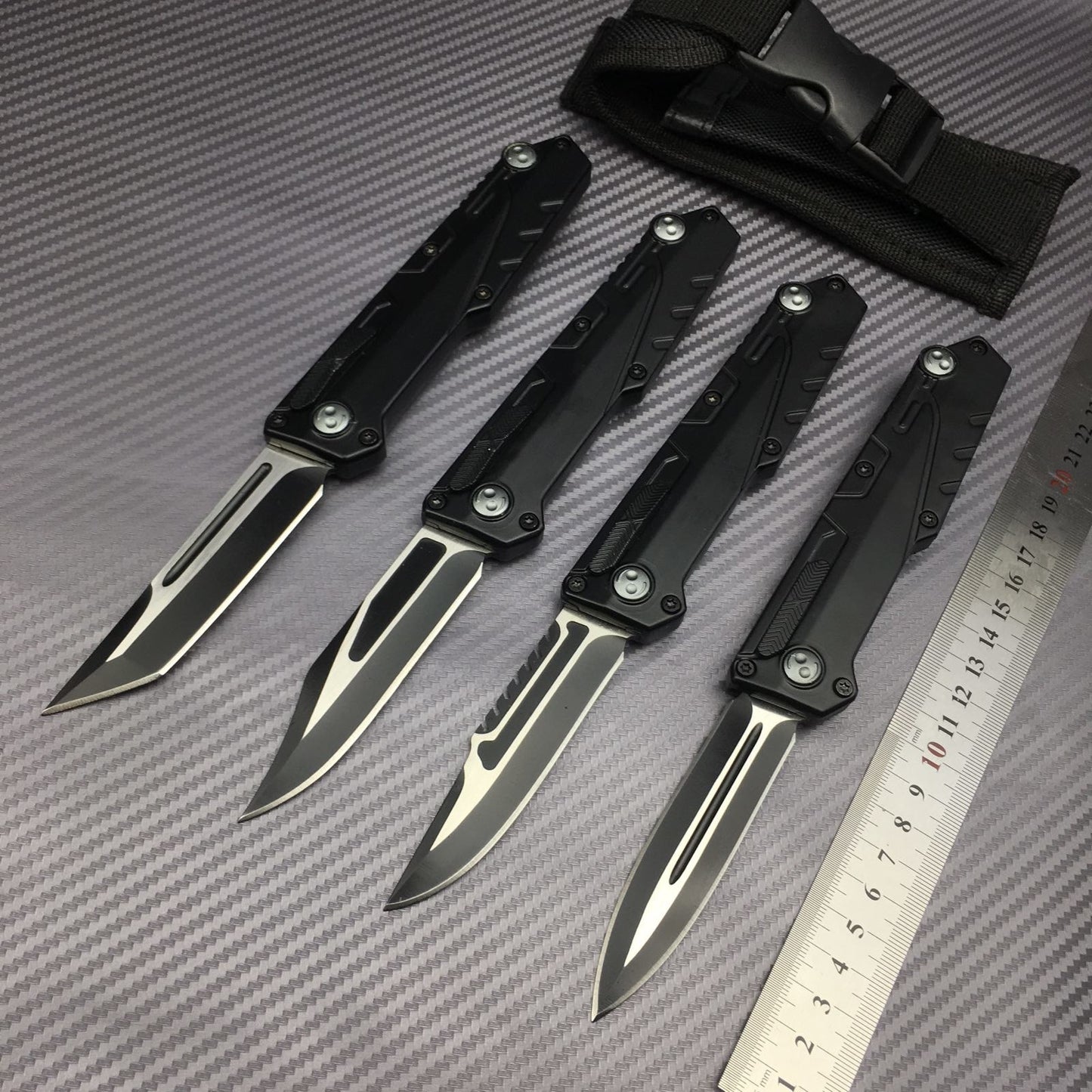 Tactical knife spring auxiliary 440C fixed blade double/single blade survival knife zinc-aluminum handle in four styles